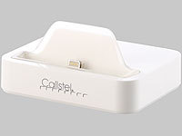 Callstel Dockingstation für iPhone 5, 5s, 5c und iPod touch 5G; iPhone-Ladegeräte iPhone-Ladegeräte 