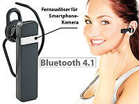 Callstel Headset XHS-410.s mit Bluetooth, Fernauslöser für Smartphones; Freisprecheinrichtungen mit Bluetooth und Sprachassistenten, Freisprecheinrichtungen mit Bluetooth Freisprecheinrichtungen mit Bluetooth und Sprachassistenten, Freisprecheinrichtungen mit Bluetooth 