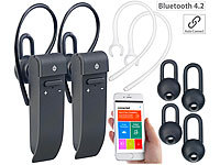 Callstel 2er-Set 2in1-Live-Übersetzer & In-Ear-Mono-Headset, Bluetooth, App