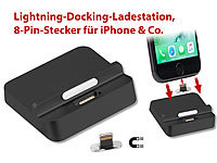 Callstel Docking-Ladestation für iPhone & iPad, mit magnetischem 8-Pin-Stecker; KFZ-Halterungen (iPhone 4/4S) KFZ-Halterungen (iPhone 4/4S) KFZ-Halterungen (iPhone 4/4S) KFZ-Halterungen (iPhone 4/4S) 