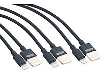 Callstel 3er-Set Lade-& Datenkabel USB auf zweiseitige Stecker,100cm