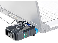 Callstel Notebook-Kühler mit Turbo-Lüfter & LCD-Display, 4.200 U/Min.; USB-Ventilatoren USB-Ventilatoren 