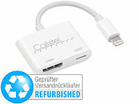 Callstel HDMI-Adapter für iPhone & iPad, Versandrückläufer; Original Apple-lizenzierte Lightning-Kabel (MFi) Original Apple-lizenzierte Lightning-Kabel (MFi) 