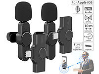 Callstel 2er-Set Mini-Funkmikrofone für USB-C-Geräte, 2,4 GHz, 10 m; KFZ Halterungen für Samsung Smartphones KFZ Halterungen für Samsung Smartphones KFZ Halterungen für Samsung Smartphones KFZ Halterungen für Samsung Smartphones 