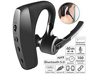 Callstel Headset, Bluetooth 5, aptX, 2 HD-Mikrofone, Windgeräusch-Unterdrückung; On-Ear-Mono-Headsets mit Bluetooth, In-Ear-Mono-Headsets mit Bluetooth On-Ear-Mono-Headsets mit Bluetooth, In-Ear-Mono-Headsets mit Bluetooth On-Ear-Mono-Headsets mit Bluetooth, In-Ear-Mono-Headsets mit Bluetooth On-Ear-Mono-Headsets mit Bluetooth, In-Ear-Mono-Headsets mit Bluetooth 