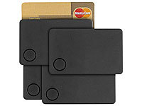 Callstel 4er-Set 4in1-Schlüsselfinder im Kreditkarten-Format, GPS-Ortung, App
