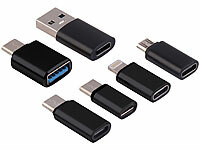 Callstel 6-teiliges USB-Adapter-Set, OTG-USB, 60 Watt PD; Multi-USB-Kabel für USB A und C, Micro-USB und 8-PIN Multi-USB-Kabel für USB A und C, Micro-USB und 8-PIN Multi-USB-Kabel für USB A und C, Micro-USB und 8-PIN Multi-USB-Kabel für USB A und C, Micro-USB und 8-PIN 