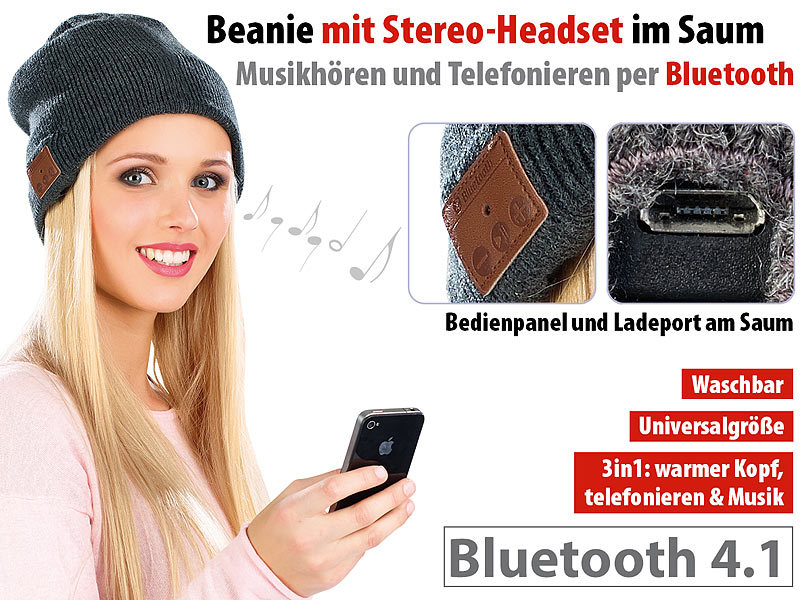 ; On-Ear-Mono-Headsets mit Bluetooth 
