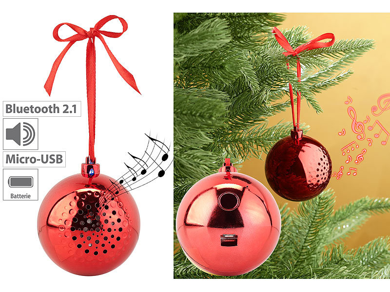 ; Weihnachtliche Lautsprecher mit Bluetooth 