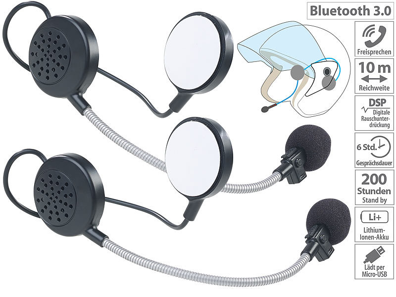 Motorrad Helm Bluetooth Headset Motorräder Intercom Gegensprechanlage Kopfhörer