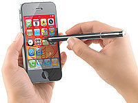 Callstel 2in1-Kugelschreiber & Touchscreen-Stift Metallgehäuse schwarz; Aktive Touchscreen Eingabestifte Aktive Touchscreen Eingabestifte 