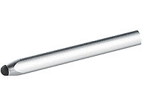 Callstel Touchscreen-Eingabestift aus satiniertem Aluminium, silber; Multi-USB-Kabel für USB A und C, Micro-USB und 8-PIN 