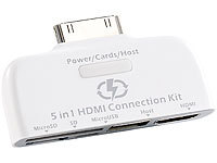 Callstel 5in1-Adapter für iPad mit HDMI-Ausgang, USB, SD, microSD (refurbished)