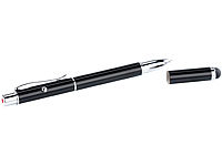 Callstel 3in1-Kugelschreiber & Touchscreen-Stift mit Laserpointer;  