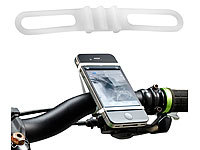 Callstel Universal-Fahrradhalterung für Smartphones und Handys; Sportmützen mit Bluetooth-Headsets (On-Ear) 