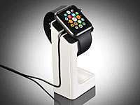 Callstel Eleganter 3in1-Ständer für Apple Watch, weiß