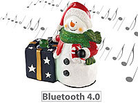 Callstel Weihnachtlicher "Schneemann" Lautsprecher mit Bluetooth, 8 Watt