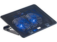 Callstel Ultraleiser Notebook-Kühler bis 43,8 cm (17"), 2 Lüfter, LED, 15 dB