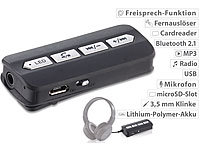 Callstel 5in1-Headset-Adapter, Bluetooth,Mikro, MP3, Radio, f. Klinke-Kopfhörer