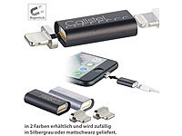 Callstel Lightning-Ladeadapter mit magnetischem 8-Pin-Stecker für iPhone & iPad; Multi-USB-Kabel für USB A und C, Micro-USB und 8-PIN Multi-USB-Kabel für USB A und C, Micro-USB und 8-PIN Multi-USB-Kabel für USB A und C, Micro-USB und 8-PIN 