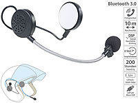 Callstel Intercom-Stereo-Headset für Motorrad-Helm, Bluetooth, 10 m Reichweite