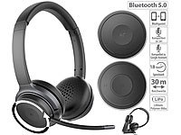 Callstel Profi-Stereo-Headset mit Bluetooth 5, 18-Std.-Akku, 30 m Reichweite; Sportmützen mit Bluetooth-Headsets (On-Ear), In-Ear-Mono-Headsets mit BluetoothOn-Ear-Mono-Headsets mit Bluetooth Sportmützen mit Bluetooth-Headsets (On-Ear), In-Ear-Mono-Headsets mit BluetoothOn-Ear-Mono-Headsets mit Bluetooth Sportmützen mit Bluetooth-Headsets (On-Ear), In-Ear-Mono-Headsets mit BluetoothOn-Ear-Mono-Headsets mit Bluetooth 