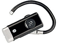 Callstel Universal Bluetooth Headset "Black Tube" (refurbished); On-Ear-Mono-Headsets mit Bluetooth, Intercom-Headsets mit Bluetooth, für Motorradhelme 