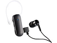 Callstel In-Ear-Stereo-Headset XH-300, mit Bluetooth 3.0 für Musik & Telefonate; In-Ear-Mono-Headsets mit Bluetooth, On-Ear-Mono-Headsets mit Bluetooth In-Ear-Mono-Headsets mit Bluetooth, On-Ear-Mono-Headsets mit Bluetooth 