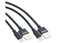 Callstel 2er-Set Lade-& Datenkabel USB auf zweiseitige Stecker, 100m