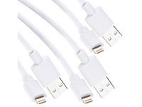 Callstel 3er-Set  Daten & Ladekabel ab iPhone 5, Apple-zertifiziert, 3 m; Multi-USB-Kabel für USB A und C, Micro-USB und 8-PIN Multi-USB-Kabel für USB A und C, Micro-USB und 8-PIN Multi-USB-Kabel für USB A und C, Micro-USB und 8-PIN Multi-USB-Kabel für USB A und C, Micro-USB und 8-PIN 
