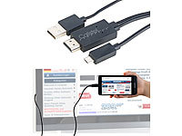 Callstel MHL-Adapter für Full-HD-Bild & 7.1-Audio-Übertragung per HDMI, 1,8 m;     