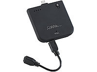 Callstel 1700 mAh Li-Ion-Zusatzakku für Geräte mit Micro-/Mini-USB; Multi-USB-Kabel für USB A und C, Micro-USB und 8-PIN Multi-USB-Kabel für USB A und C, Micro-USB und 8-PIN 