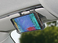 Callstel Praktische Sonnenblenden-Halterung 360° für Samsung Note 4; Schwanenhals-Kfz-Halterungen mit USB-Ladefunktion Schwanenhals-Kfz-Halterungen mit USB-Ladefunktion 