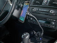 Callstel Kfz-Schwanenhals-Halterung für Samsung Note 4, 12/24V, 800mA; Freisprecheinrichtungen mit Bluetooth Freisprecheinrichtungen mit Bluetooth 