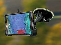 Callstel Kfz-Halterung mit extra starkem Saugfuß für Samsung Note 4; Schwanenhals-Kfz-Halterungen mit USB-Ladefunktion Schwanenhals-Kfz-Halterungen mit USB-Ladefunktion 