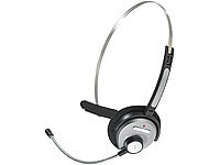 Callstel Headset mit Bluetooth & Schwanenhals-Mikrofon; In-Ear-Mono-Headsets mit Bluetooth In-Ear-Mono-Headsets mit Bluetooth 