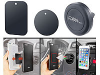 Callstel Mini-Kfz-Smartphone-Halterung für Lüftungsgitter, Halte-Magnet;     