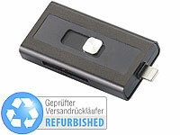 Callstel SD-Karten-Speichererweiterung Apple-lizenziert (Versandrückläufer); Original Apple-lizenzierte Lightning-Kabel (MFi) 