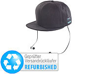 Callstel Snapback-Cap mit integriertem Headset, Versandrückläufer; In-Ear-Mono-Headsets mit Bluetooth, Sportmützen mit Bluetooth-Headsets (On-Ear) 