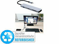 Callstel USB-Hub DeX Smartphone-PC-Adapter, USB C PD, Versandrückläufer; Multi-USB-Kabel für USB A und C, Micro-USB und 8-PIN 
