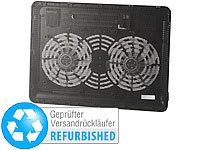 Callstel Notebook-Kühler bis 35,6 cm (14"), 2 Ventilatoren,Versandrückläufer; Qi-kompatible Schnell-Ladegeräte 