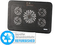 Callstel Notebook-Kühler bis 43,2 cm (17"), 5 Ventilatoren, Versandrückläufer; Qi-kompatible Schnell-Ladegeräte 