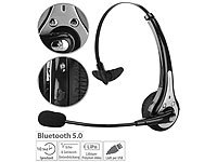 Callstel Profi-Mono-Headset mit Bluetooth, Geräuschunterdrückung, 10-Std.-Akku; In-Ear-Mono-Headsets mit Bluetooth 
