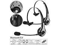 Callstel 2er Pack Profi-Mono-Headset mit Bluetooth, Geräuschunterdrückung; Sportmützen mit Bluetooth-Headsets (On-Ear), In-Ear-Mono-Headsets mit Bluetooth Sportmützen mit Bluetooth-Headsets (On-Ear), In-Ear-Mono-Headsets mit Bluetooth 
