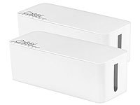 Callstel 2er-Set Kabelboxen groß, 40,8 x 15,8 x 13,4 cm, weiß; Kabelschläuche Kabelschläuche Kabelschläuche 