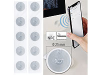 Callstel 10er-Set NFC-Tag-Sticker, kompatibel mit iOS & Android, 504 Byte;   