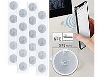 Callstel 20er-Set NFC-Tag-Sticker, kompatibel mit iOS & Android, 504 Byte;   