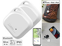 Callstel 2er-Set Schlüssel & Gegenstandsfinder, Apple-AirTag-kompatibel, MFi; Schlüsselfinder mit Bluetooth und Fernauslöser Schlüsselfinder mit Bluetooth und Fernauslöser 