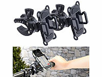 Callstel 2er-Set Fahrradhalterungen für Smartphones bis 13,9 cm, Gummifixierung