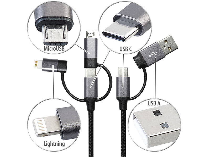 ; Micro-USB-Kabel, verdrehsicher 